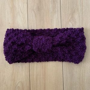 Handmade Eggplant Purple Knit Headband